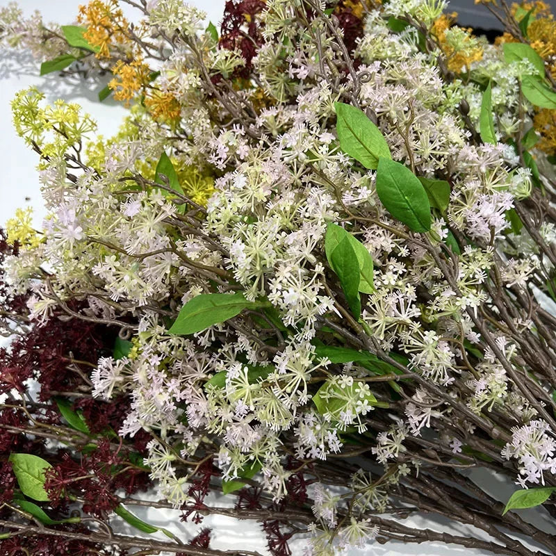 lot de 2 fleurs artificielles en saule des neiges décoratives