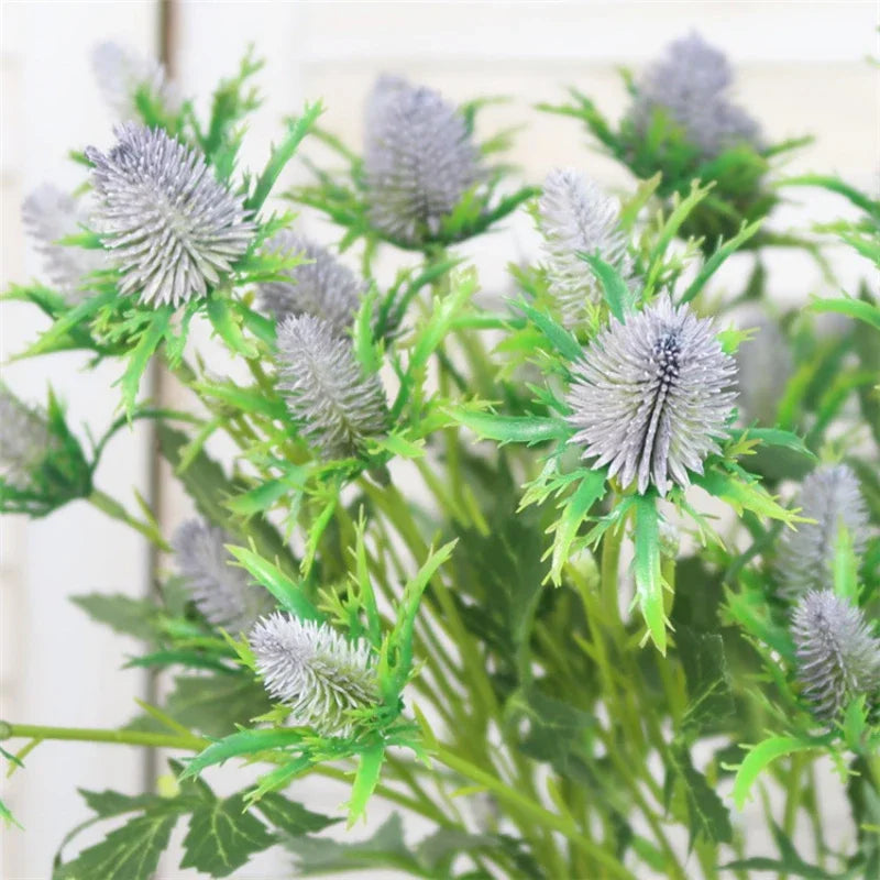 fleurs artificielles décoratives houx de mer rose violette