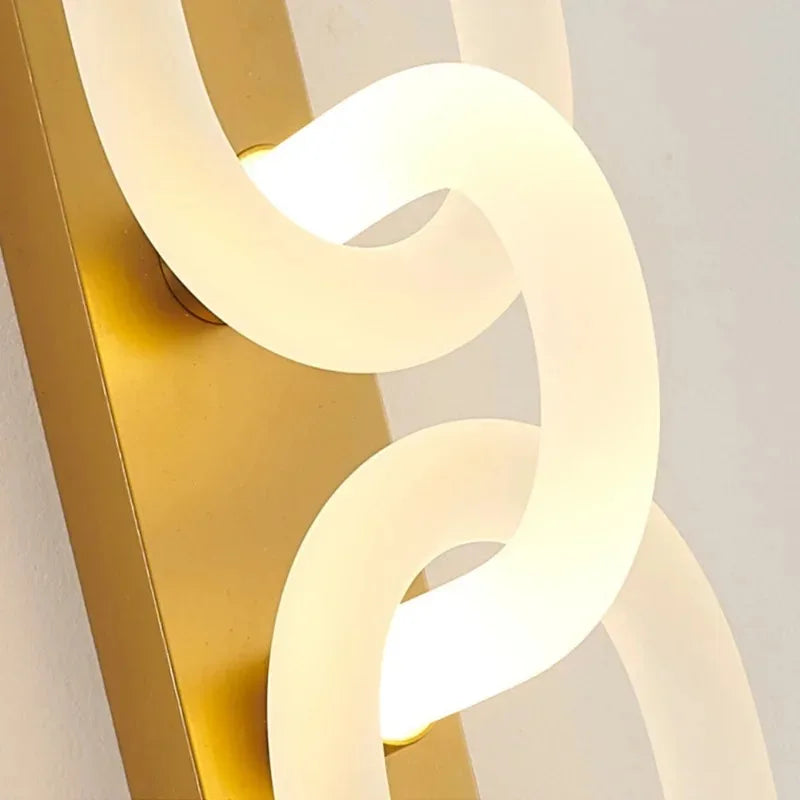 applique murale led moderne en acrylique double tête luxueuse