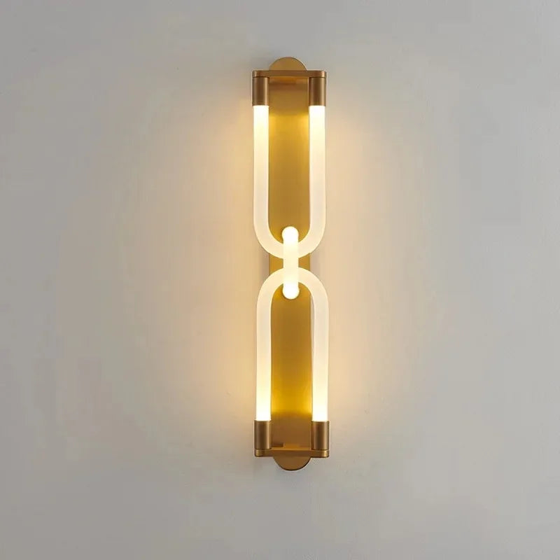 applique murale led moderne en acrylique double tête luxueuse