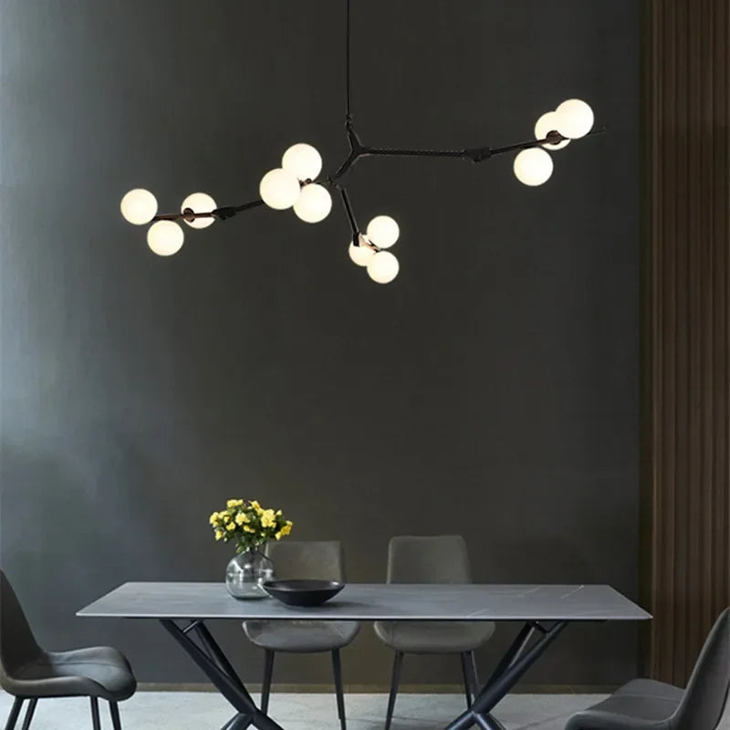 lustre style nordique moléculaire led créatif simple moderne