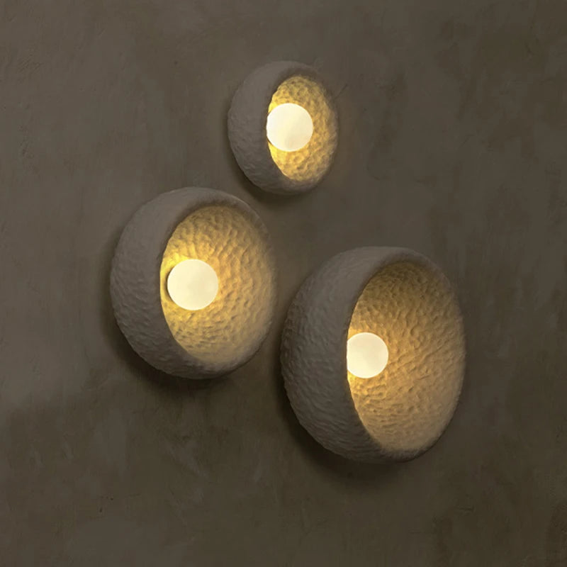 applique murale style japonais wabi sabi rétro led décorative