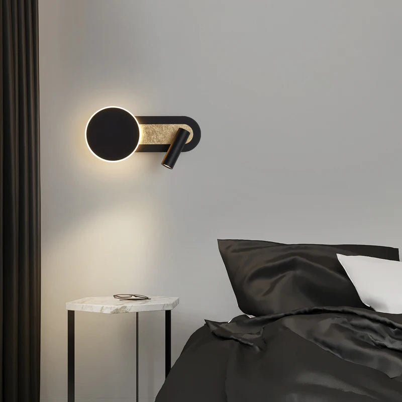 Applique murale led moderne pour hôtel avec interrupteur
