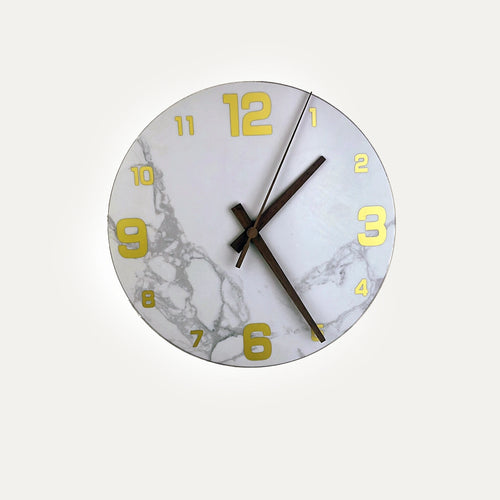 applique murale minimaliste nordique de luxe en marbre naturel avec led