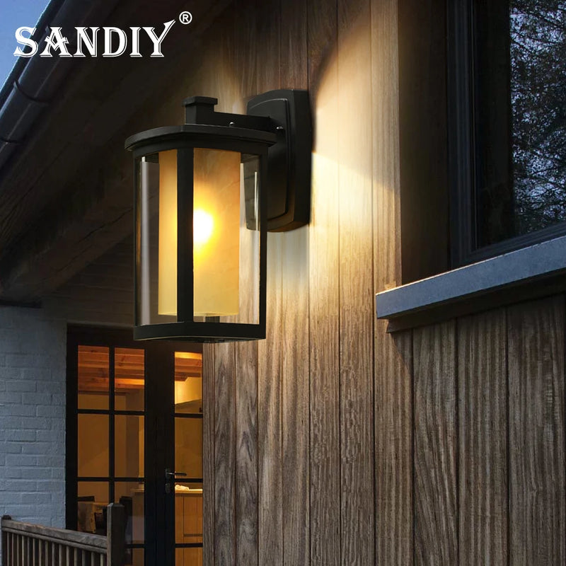 sandiya Applique murale extérieure imperméable led vintage pour allées patios