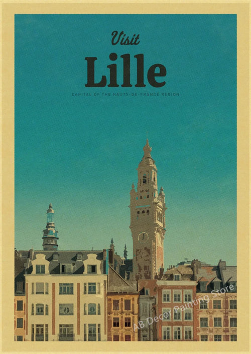 affiche vintage de voyage destinations chicago las vegas le caire