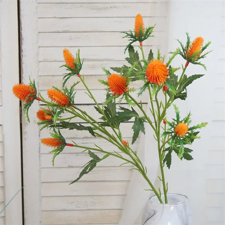 fleurs artificielles décoratives houx de mer rose violette