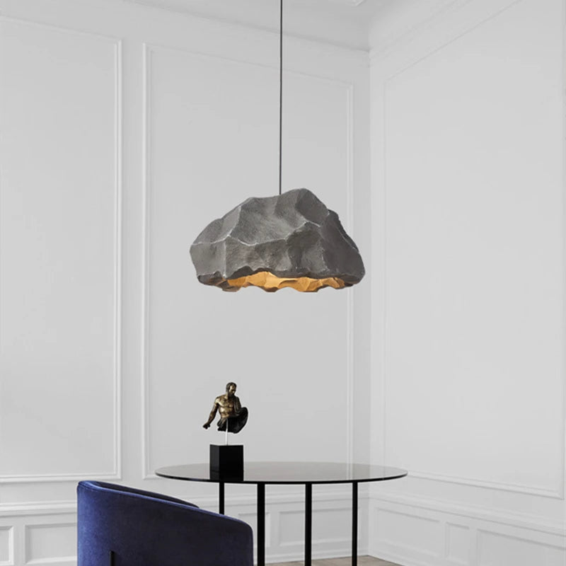 Plafonnier design nordique pour Restaurant salon lampe en résine corps Style nostalgique à la main suspension