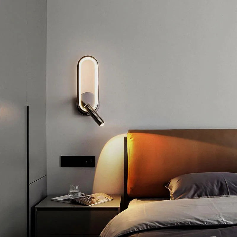 Applique murale LED lampe liseuse pour chambre hôtel tête de lit nuit livre lampe Rotation chevet avec intérieur LED Booklight 90-260V