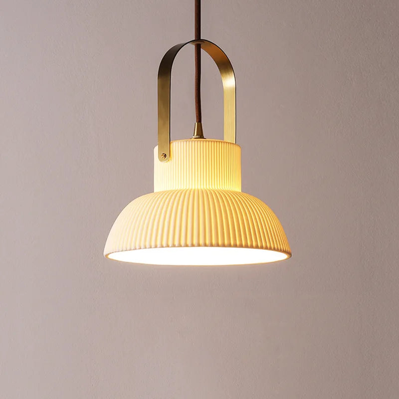 suspension led moderne en céramique style japonais iwhd