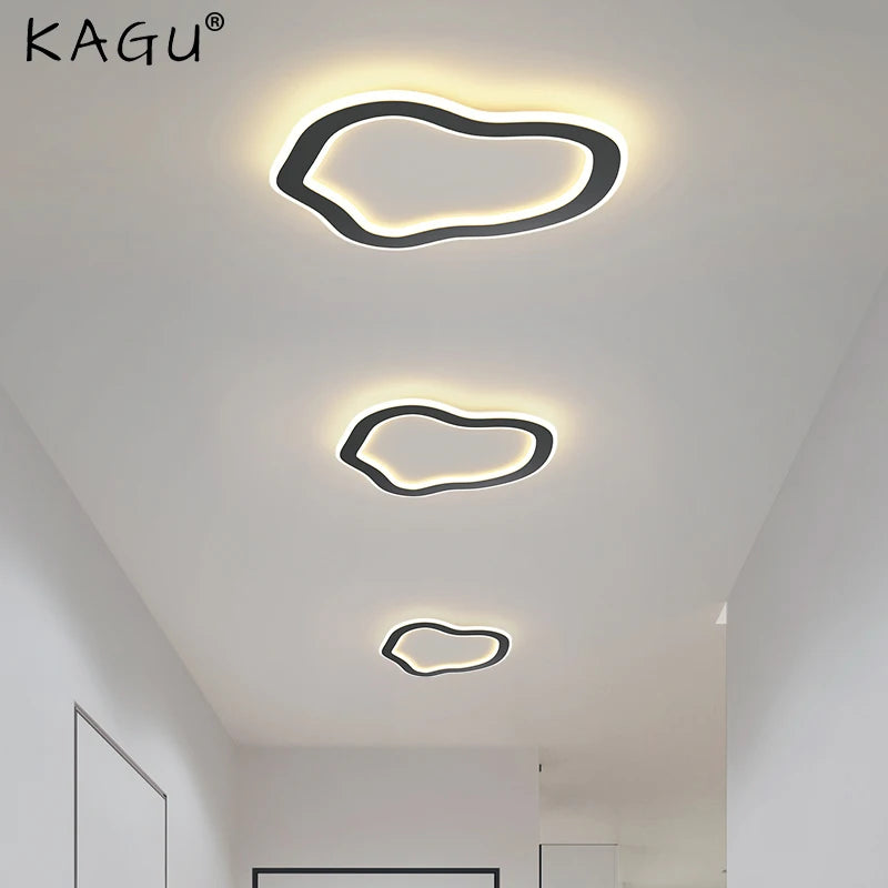 Lampe d'allée ronde Simple plafonnier à LED Dia 25cm monté plafonniers de cuisine créatifs plafonnier carré pour la maison intérieure