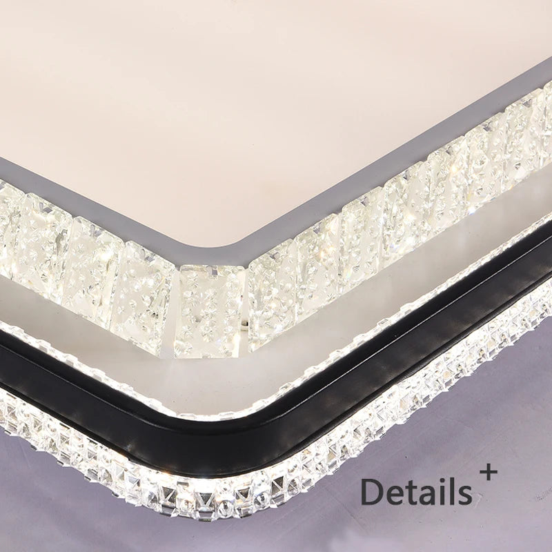plafonnier en cristal à led design moderne pour intérieur élégant