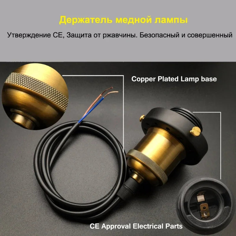 lustre moderne led en métal avec suspension vintage