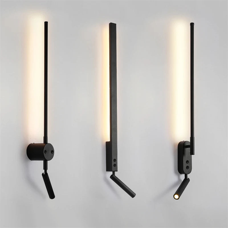 applique murale led minimaliste nordique avec interrupteur pour lecture