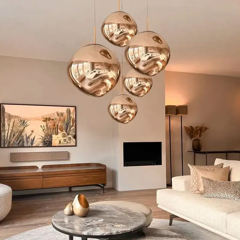 Lustres LED de lave modernes éclairage en PVC salon déco lampe suspendue luminaires de cuisine éclairage de lustre d'intérieur à la maison
