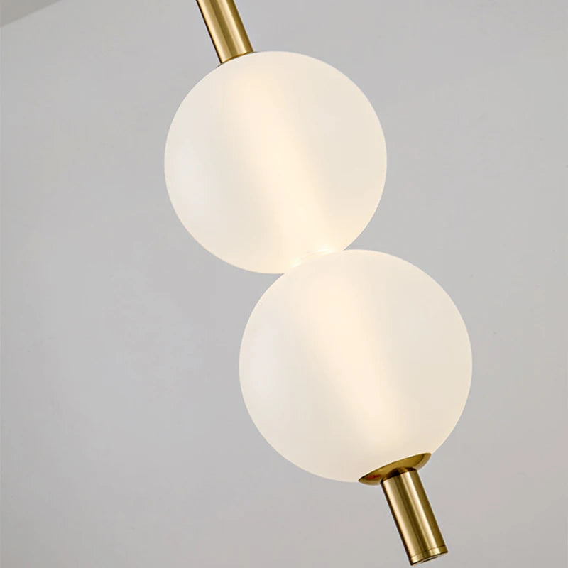 lustre nordique en verre et métal pour diverses utilisations avec cordon réglable
