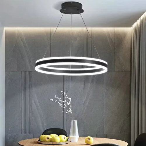 lustre led moderne luminescence haut bas lampes suspendues décor luminaire