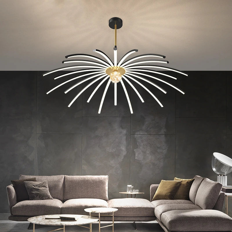 lustre led minimaliste design en aluminium