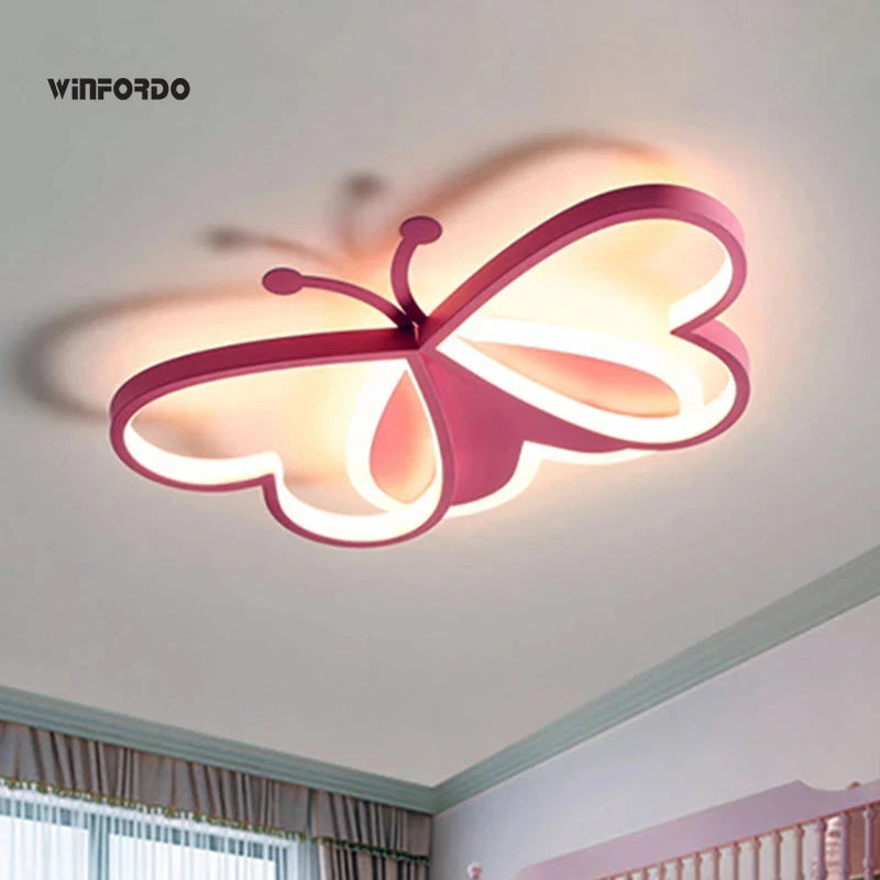 lustre winfordo led papillon intensité réglable pour enfants