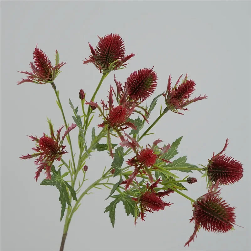 fleurs artificielles décoratives houx de mer rose violette