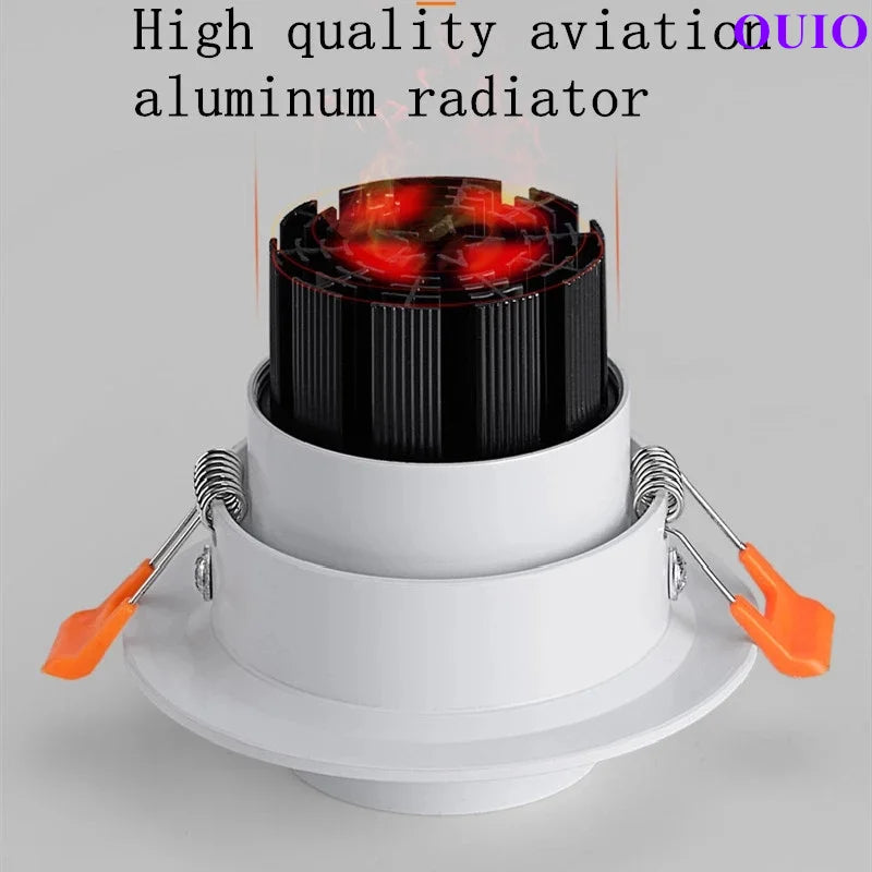 style zoom angle réglable encastré led downlight cob plafonnier