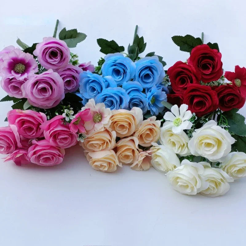 bouquets de roses artificielles pour mariage décoration romantique