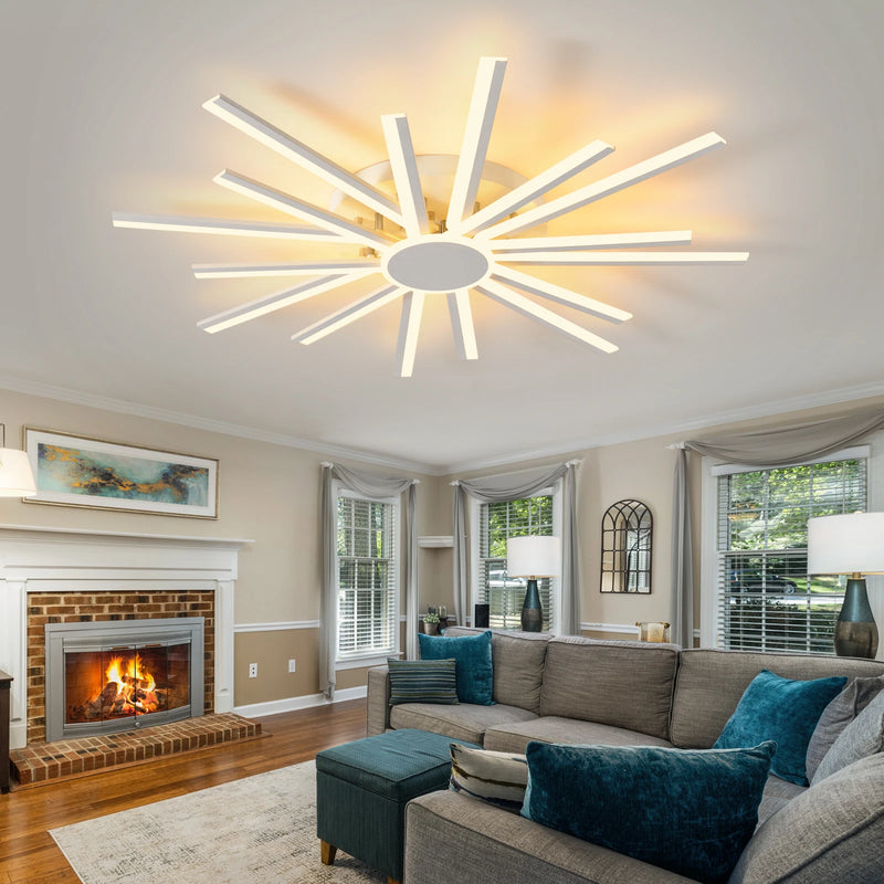Plafonnier led intelligent moderne à intensité variable avec télécommande