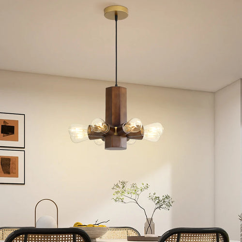 suspension nordique en bois pour décoration intérieure élégante