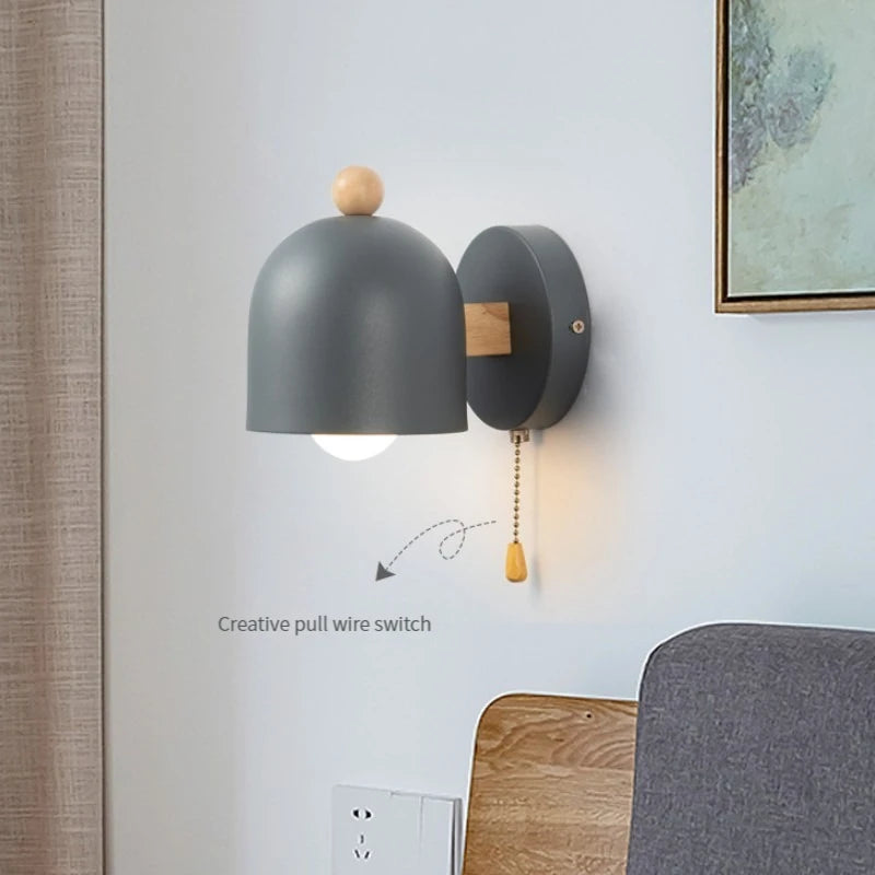 applique murale led macaron nordique décoration moderne avec interrupteur