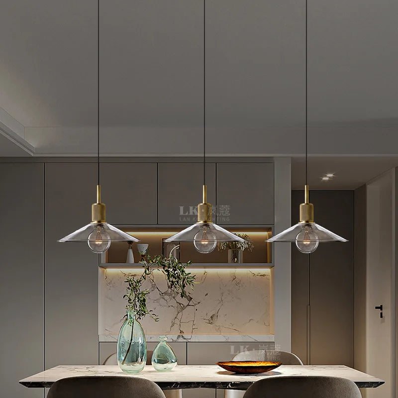 lustre rétro américain en cuivre pour bar restaurant boutique