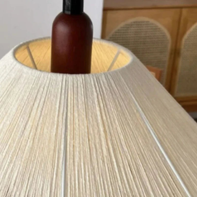 suspension en corde de chanvre bois style avec cordon réglable