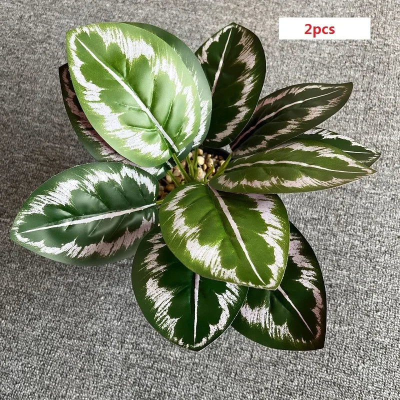 feuilles de phénix artificielles décoration verte en plastique