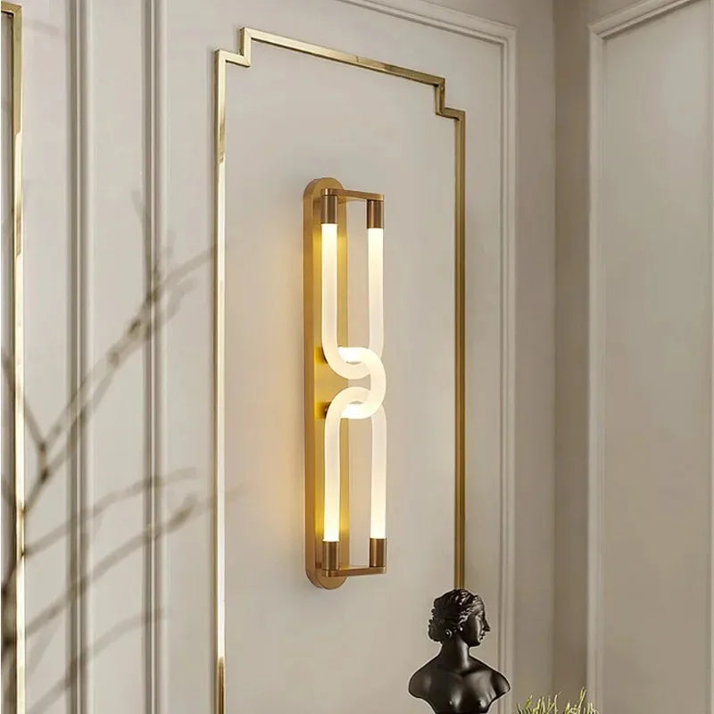 applique murale led moderne en acrylique double tête luxueuse