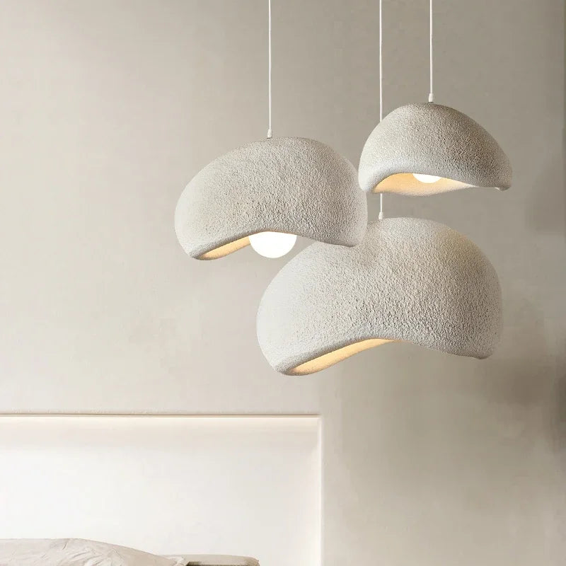 suspension led wabi-sabi nordique en résine pour café loft