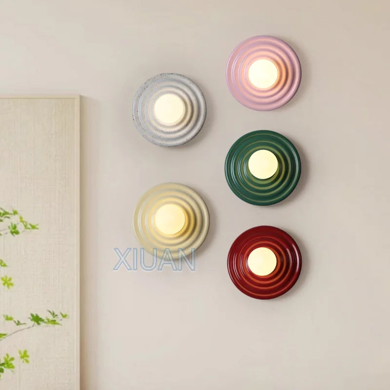 applique murale vintage en résine style japonais led g4