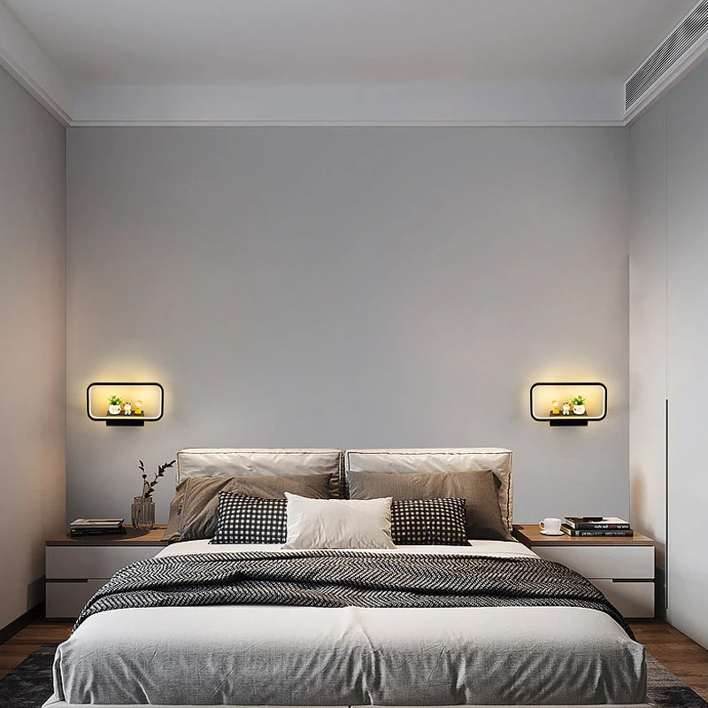 applique murale moderne tactile avec variateur et charge usb sans fil