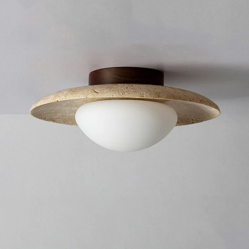 plafonnier wabi sabi crème pierre forme maison déco