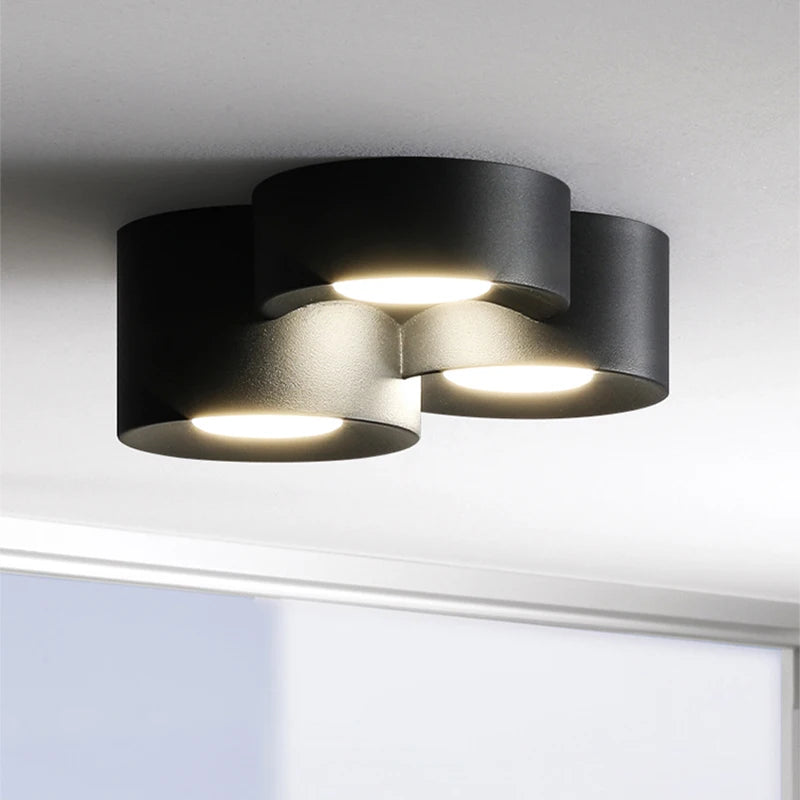 plafonnier moderne led cylindre spot minimalisme intérieur décor maison éclairage