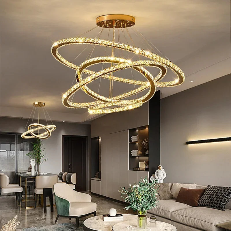 lustre en cristal winfordo pour hall d'exposition