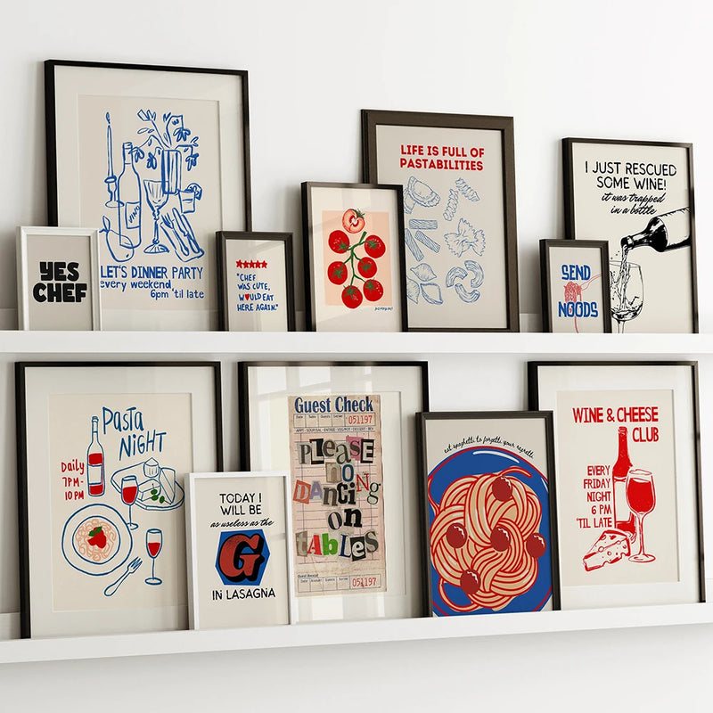 ensemble mural rétro esthétique affiche d'art pour décoration galerie