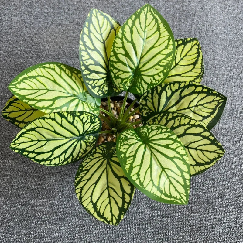 feuilles de phénix artificielles décoration verte en plastique