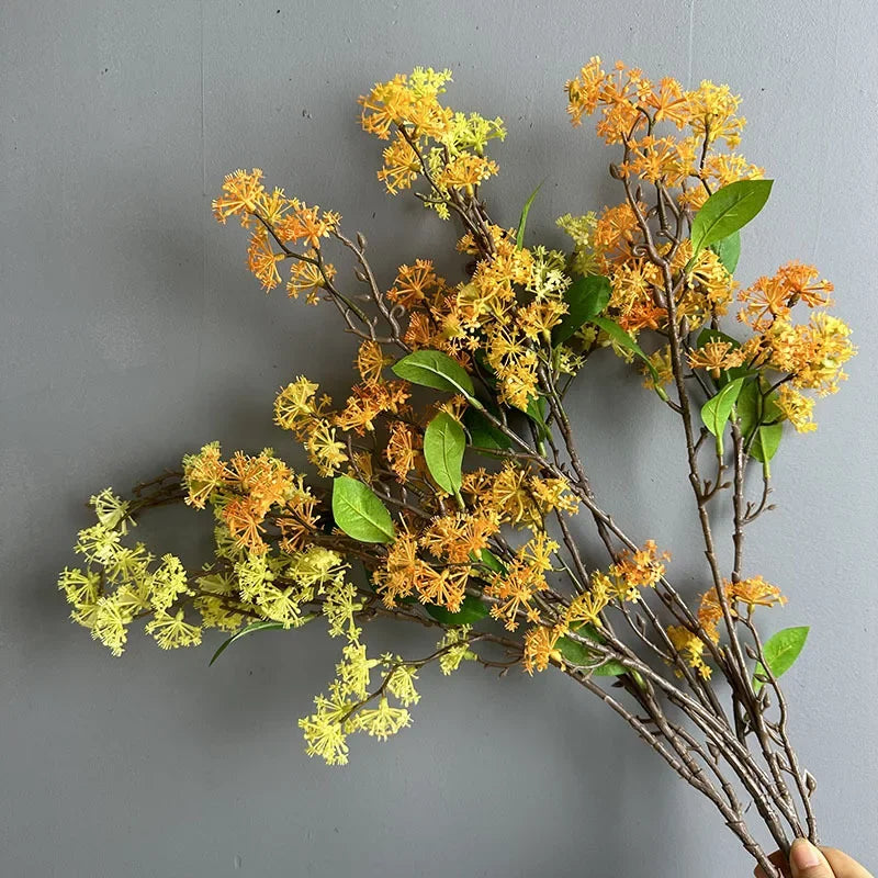 lot de 2 fleurs artificielles en saule des neiges décoratives