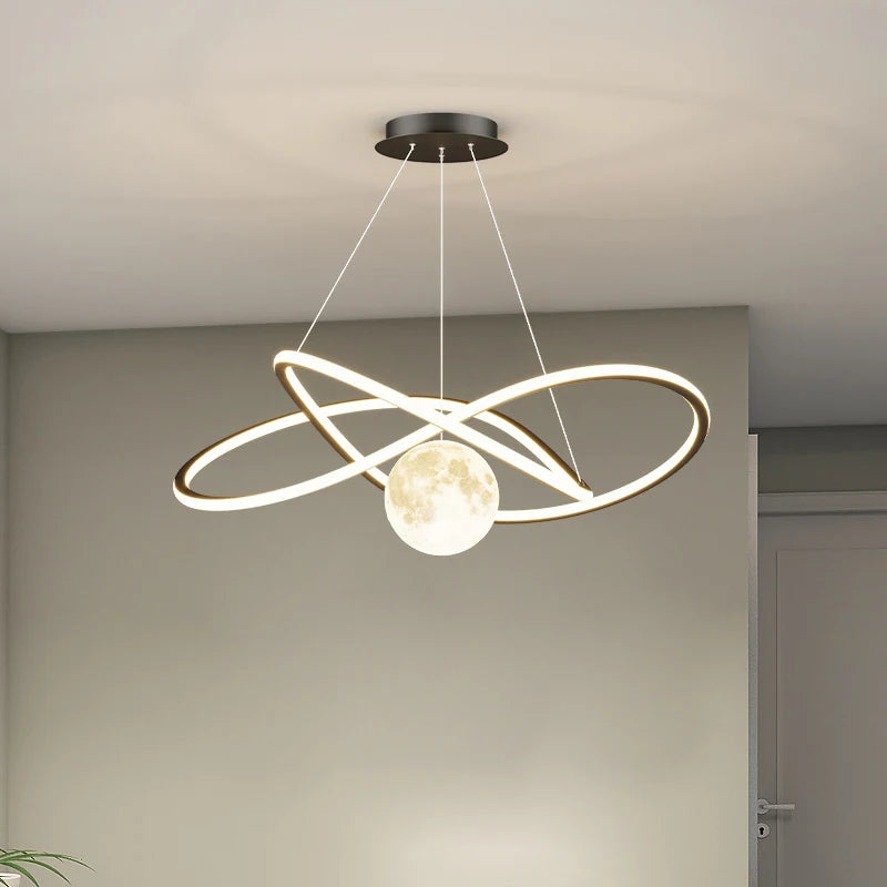 Plafonnier LED suspendu au Design rond