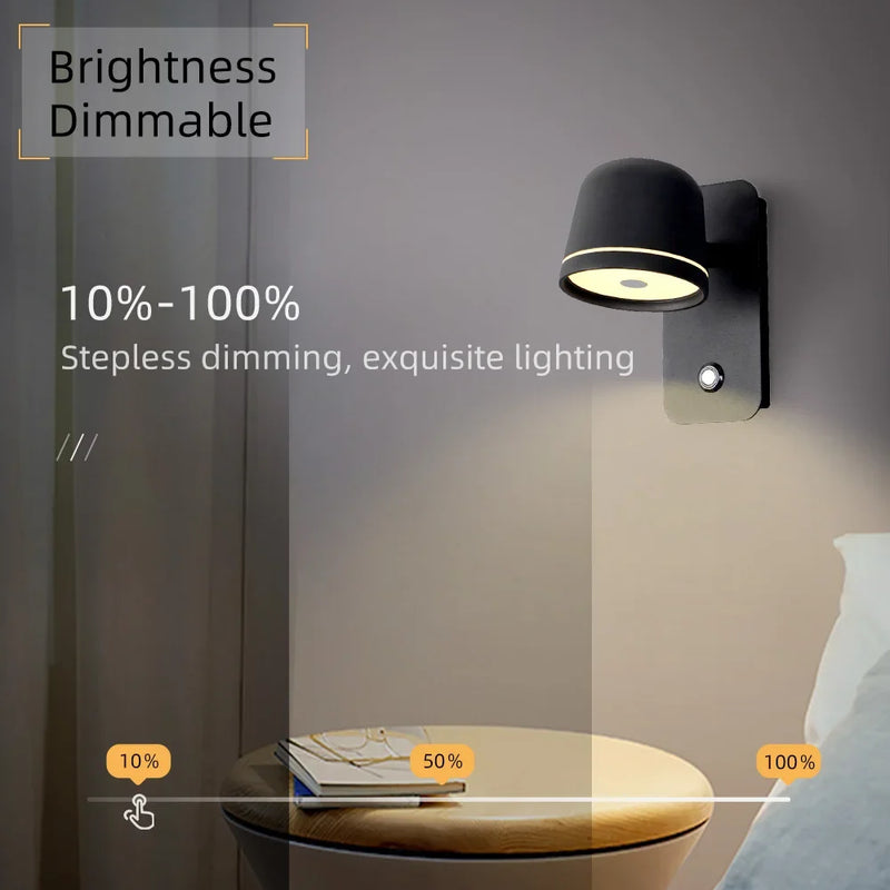 Applique murale LED avec variateur tactile et réglable Aisilan