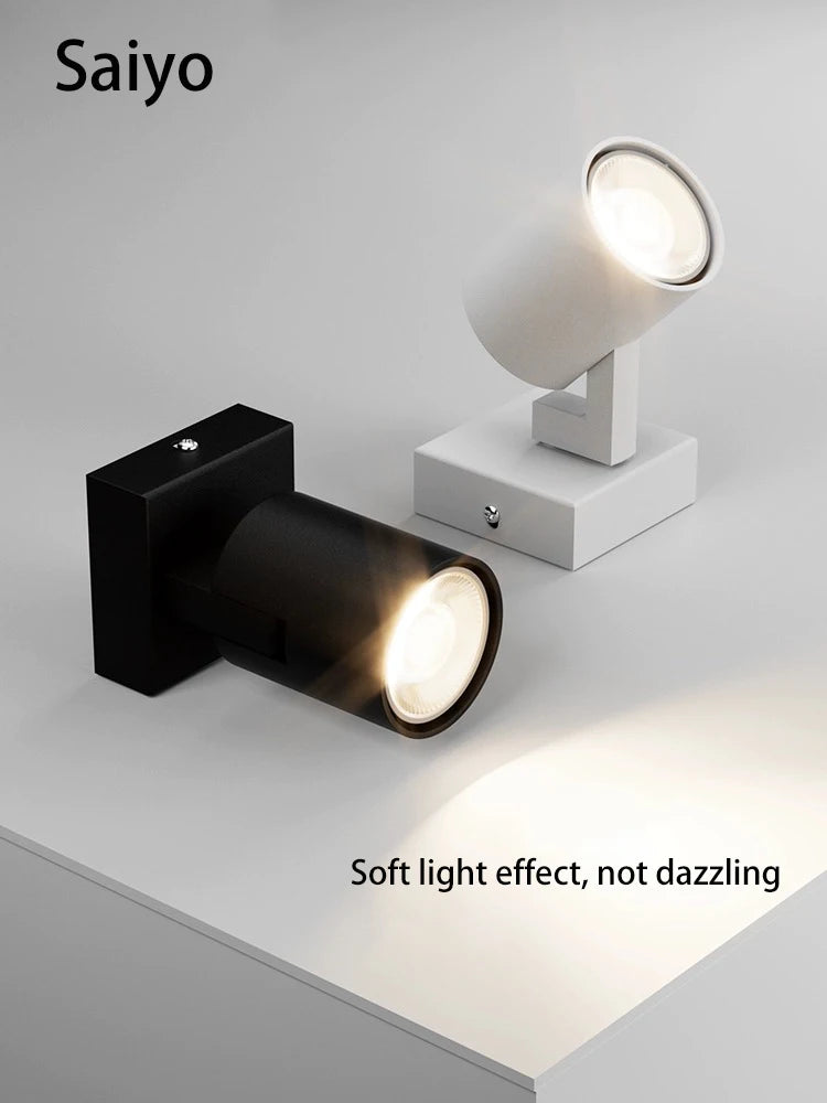 projecteur led gu10 montage surface angle réglable aluminium foco