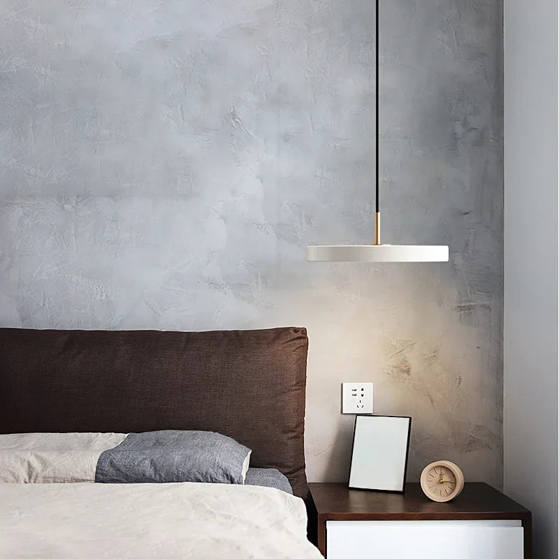 suspension led moderne lumière disque suspendus décoration luminaire lustre