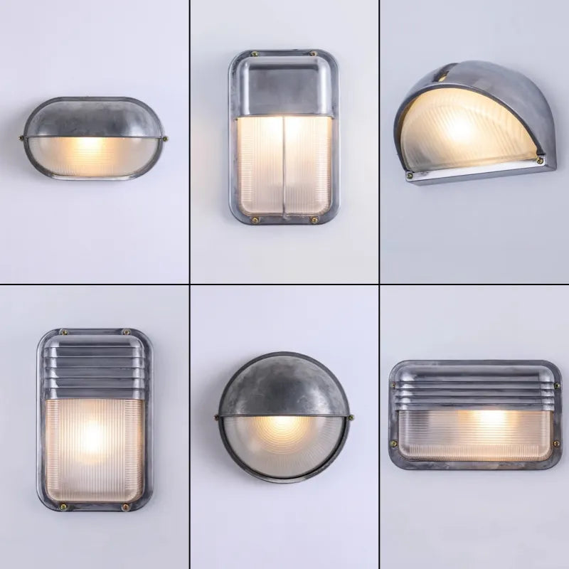 Applique murale LED rétro extérieure E27 industrielle Vintage IP65 étanche en verre