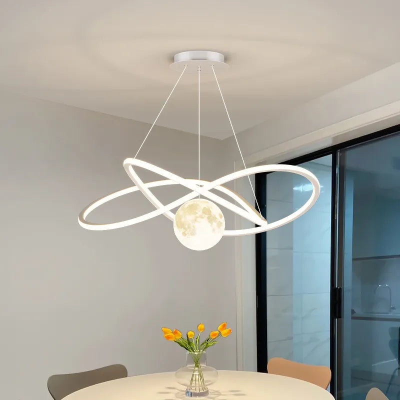 Plafonnier LED suspendu au Design rond