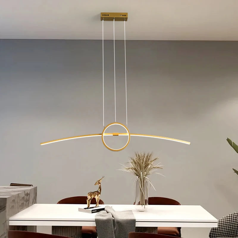 suspension moderne créative avec lumières led pour maison intelligente