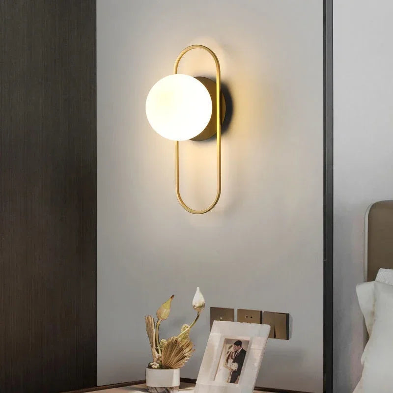 lustre led moderne nordique doré noir